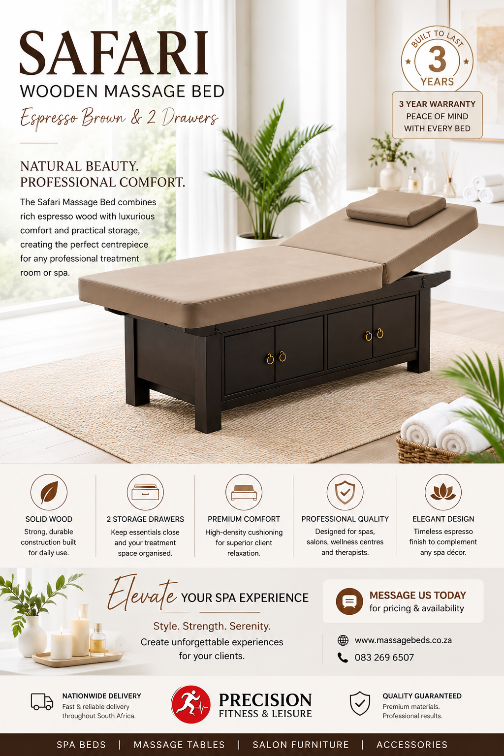 Safari Wooden Massage bed